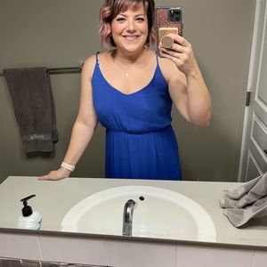 Cbrand Spaghetti strap maxi dress mid length.